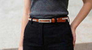 WHITE LEATHER BELT