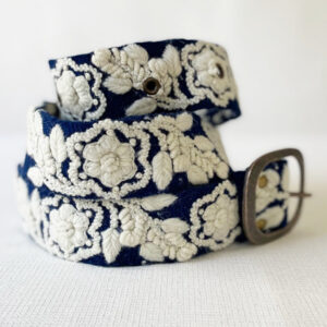 Two-Tone Belt | Blue-Cream