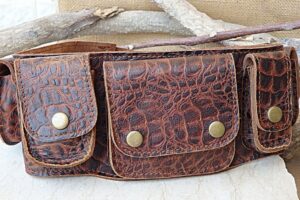 Colorful leather belt