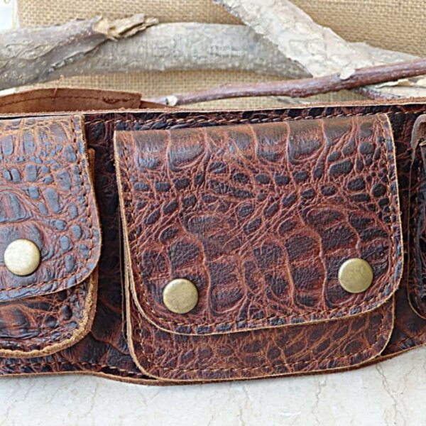 Colorful leather belt