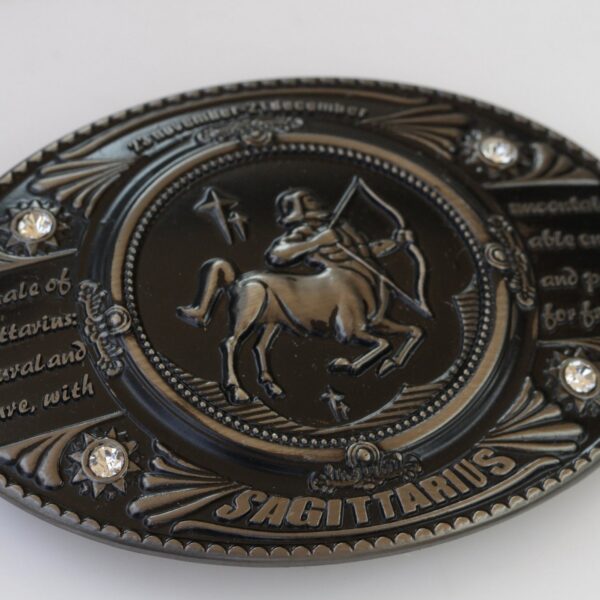 Blue leather belt